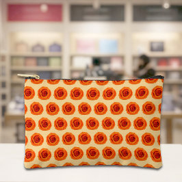 Orange Rose Seamless Pattern Pouch Etui