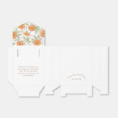 Orange Rose Wedding Bedankdoosjes (Uitgevouwen)