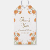 Orange Rose Wedding Cadeaulabel (Voorkant)