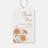 Orange Rose Wedding Cadeaulabel (Voorkant)