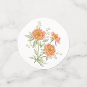Orange Rose Wedding Confetti (Kleine voorkant)