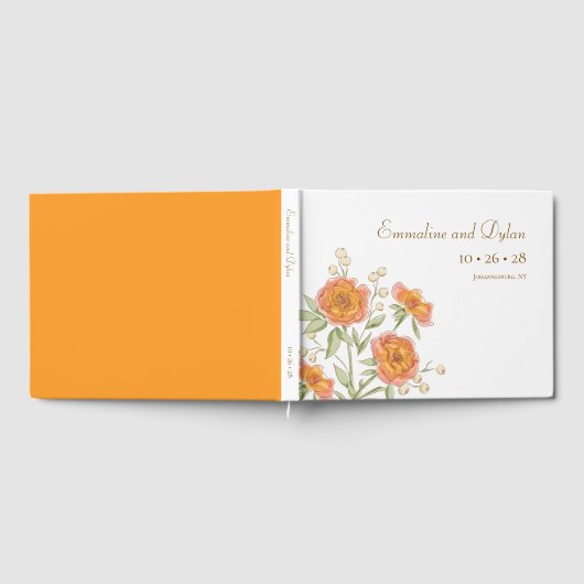 Orange Rose Wedding Gastenboek (Volledig)