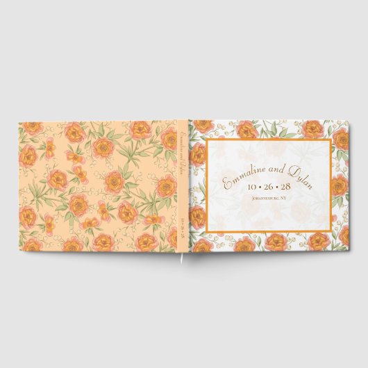 Orange Rose Wedding Gastenboek (Volledig)