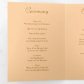 Orange Rose Wedding Programs Drieluik Programma (Binnenzijde eerst)