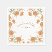 Orange Rose Wedding Servet (Voorkant)