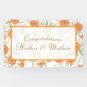 Orange Rose Wedding Spandoek (Horizontaal)