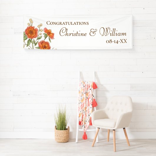 Orange Rose Wedding Spandoek (Insitu)