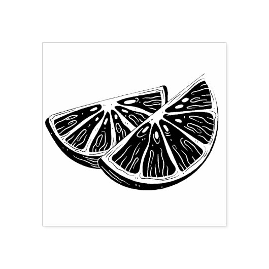 Orange Rubberstempel (Afrduk)