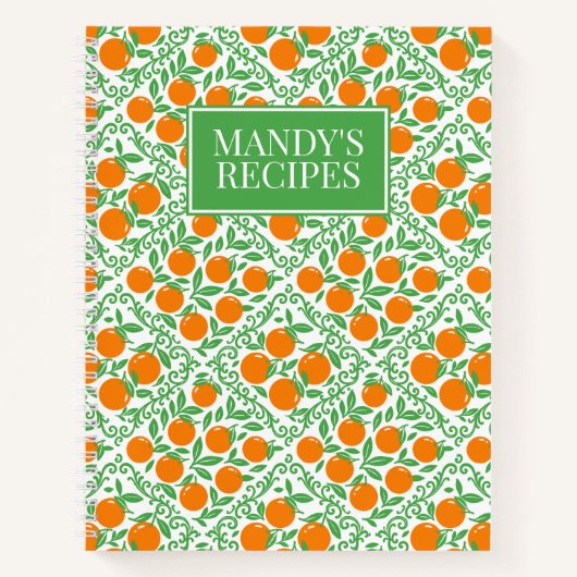 Orange Rustic Farmhouse French Country Recipe Notitieboek (Voorkant)