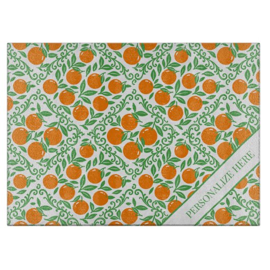 Orange Rustic Farmhouse French Country  Snijplank (Voorkant)