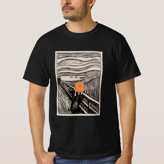 Orange Scream - Altered Art Designs T-shirt (Voorkant)