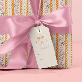 Orange Simple Bow Pink Oh Baby Cadeaulabel