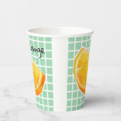 Orange, sinaasappel  papieren bekers (Links)