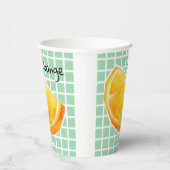 Orange, sinaasappel  papieren bekers (Rechts)