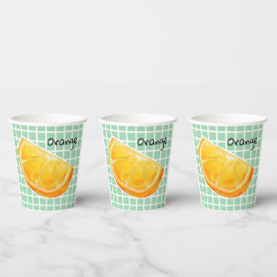 Orange, sinaasappel papieren bekers