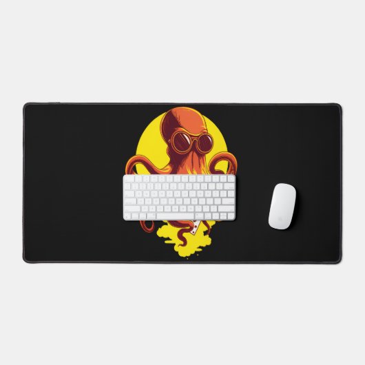 Orange Smart Octopus Bureaumat (Keyboard & Muis)