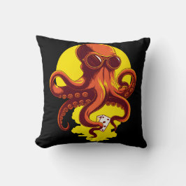 Orange Smart Octopus Kussen