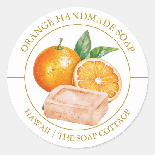 Orange Soap label (Voorkant)