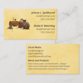 Orange Social introduction calling card-tractor Visitekaartje