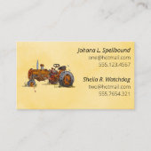 Orange Social introduction calling card-tractor Visitekaartje (Voorkant)