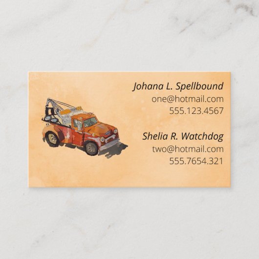 Orange Social introduction calling card-wrecker Visitekaartje (Voorkant)