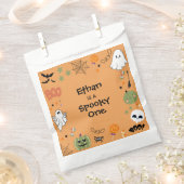 Orange Spooky One Cute Halloween 1st Birthday Bedankzakje (Geknipt)