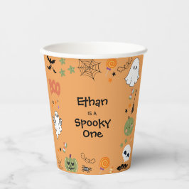 Orange Spooky One Cute Halloween 1st Birthday Papieren Bekers