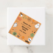 Orange Spooky One Halloween 1st Birthday   Bedankjes Labels (In situ)