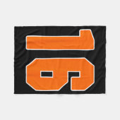 Orange Sports Number 16 Jersey Uniform Player Fan Fleece Deken (Voorkant (Horizontaal))