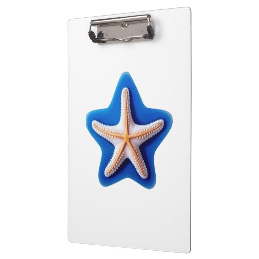 Orange Starfish in Blue Klembord (Links)