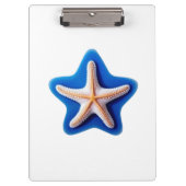 Orange Starfish in Blue Klembord (Voorkant)