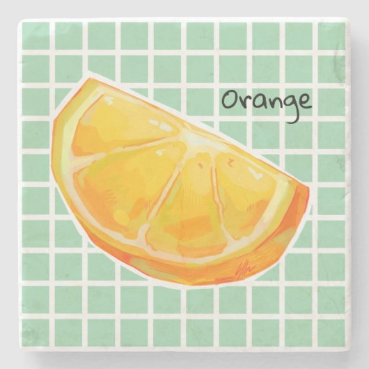 Orange Stenen Onderzetter (Voorkant)