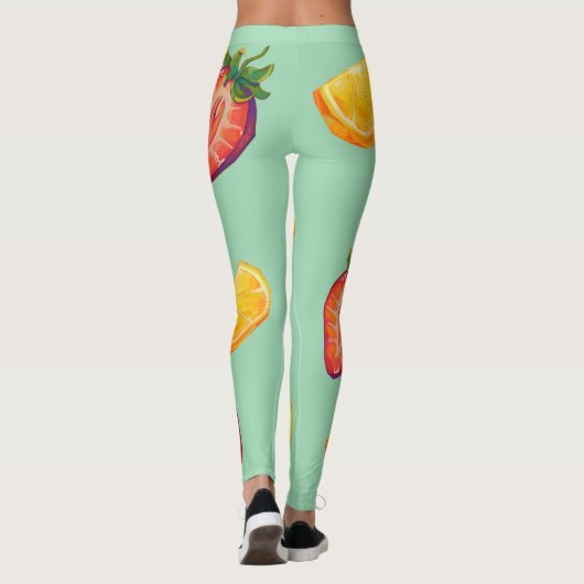 Orange, Strawberry vitamines Leggings (Achterkant)