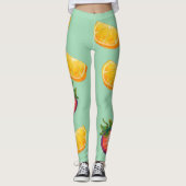 Orange, Strawberry vitamines Leggings (Voorkant)