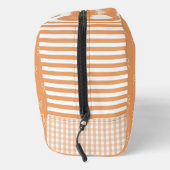 Orange Stripe Bow Pattern Coquette Cosmetic Toilettasje (Rechts)