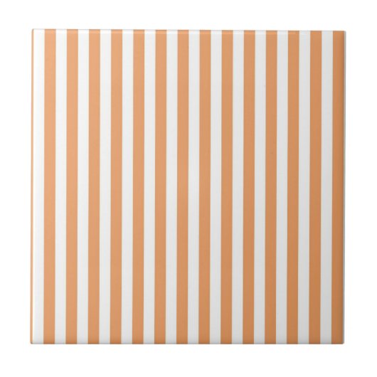 Orange Stripes Pattern Minimal Modern Summer Tegeltje (Voorkant)