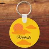 Orange Sun in Golden Sky: Sleutelhanger (Voorkant)