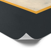 Orange Sun Modern Mid Century Art Poster  (Hoek)