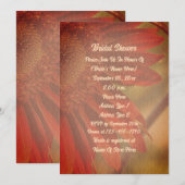 Orange Sunflower Flower Bridal Shower  Kaart (Voorkant / Achterkant)