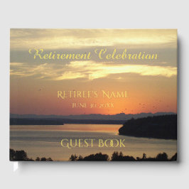 Orange Sunset Retirement Celebration Gastenboek