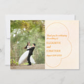 Orange Sunset Wedding Bedankkaart (Voorkant)