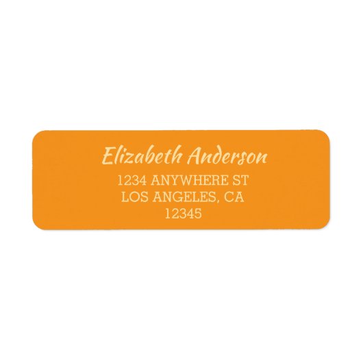 Orange Sunset Wedding Etiket (Voorkant)