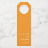 Orange Sunset Wedding Flessenhanger (Voorkant)