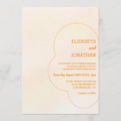 Orange Sunset Wedding Kaart (Voorkant)