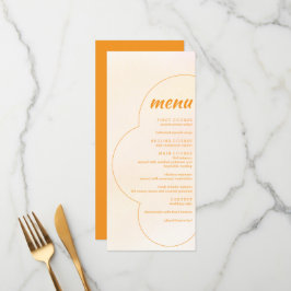 Orange Sunset Wedding Menu