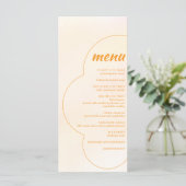 Orange Sunset Wedding Menu (Staand voorkant)