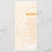 Orange Sunset Wedding Menu (Voorkant)
