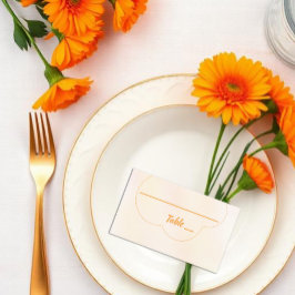 Orange Sunset Wedding Plaatskaartje