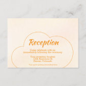 Orange Sunset Wedding Reception Informatiekaartje (Voorkant)