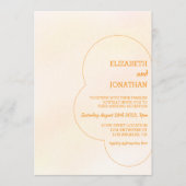 Orange Sunset Wedding Reception Kaart (Voorkant)